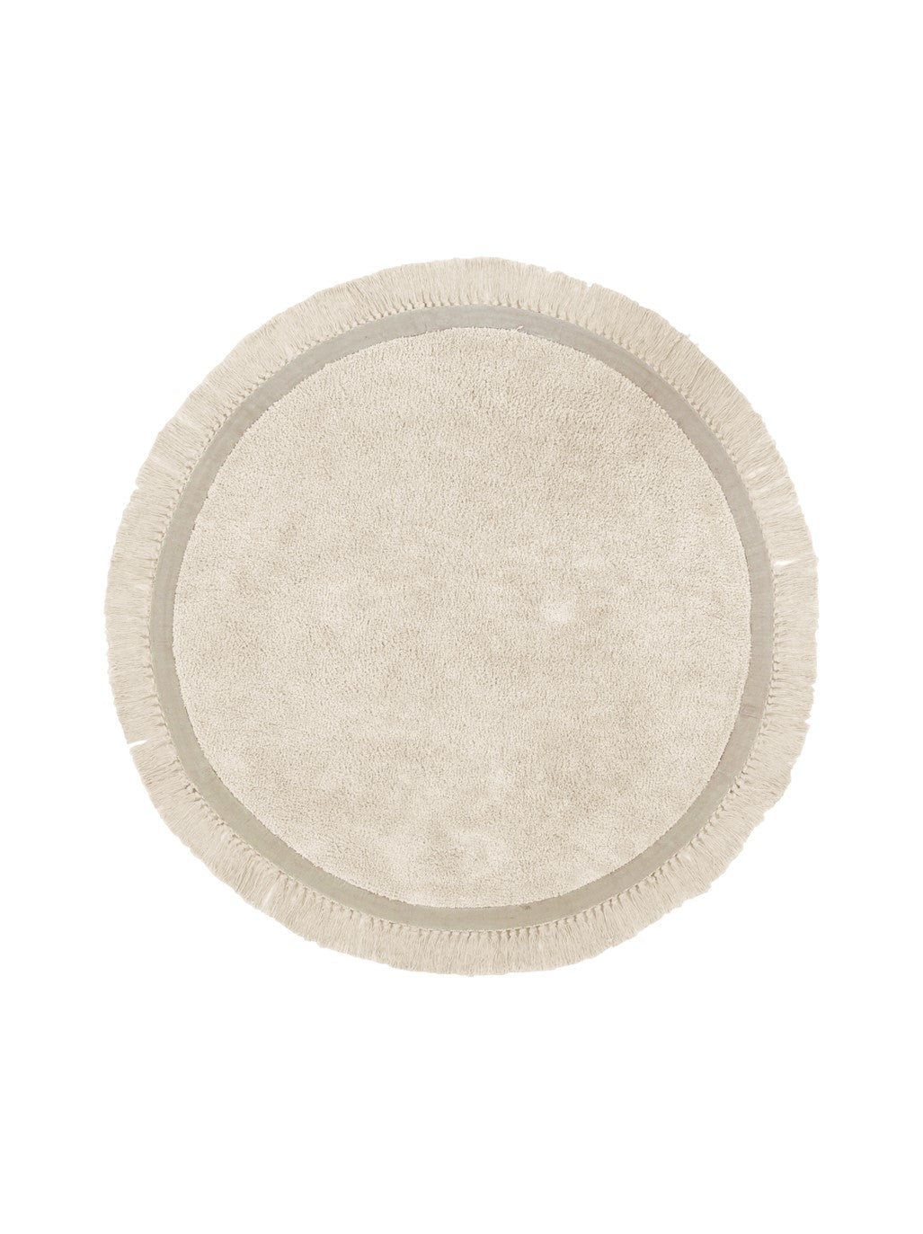 Vloerkleed Kinderkamer Elephant - Grijs - Ø130 cm - Tapis Petit - CloverLiving.com