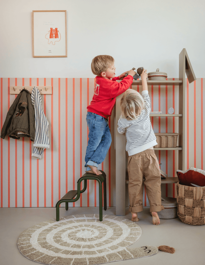 Vloerkleed Kinderkamer Rond Matti - Slang - Tapis Petit - CloverLiving.com