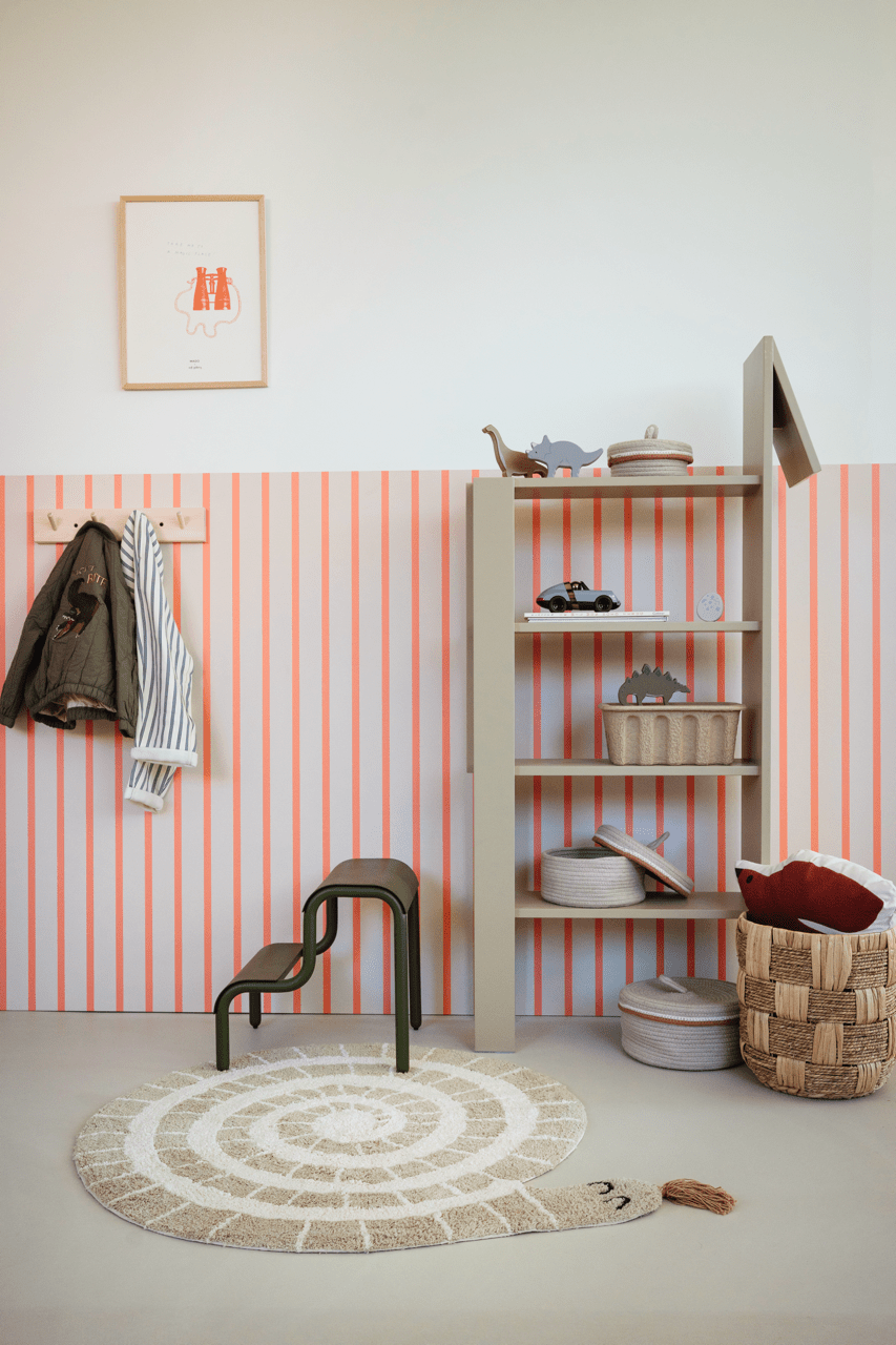 Vloerkleed Kinderkamer Rond Matti - Slang - Tapis Petit - CloverLiving.com
