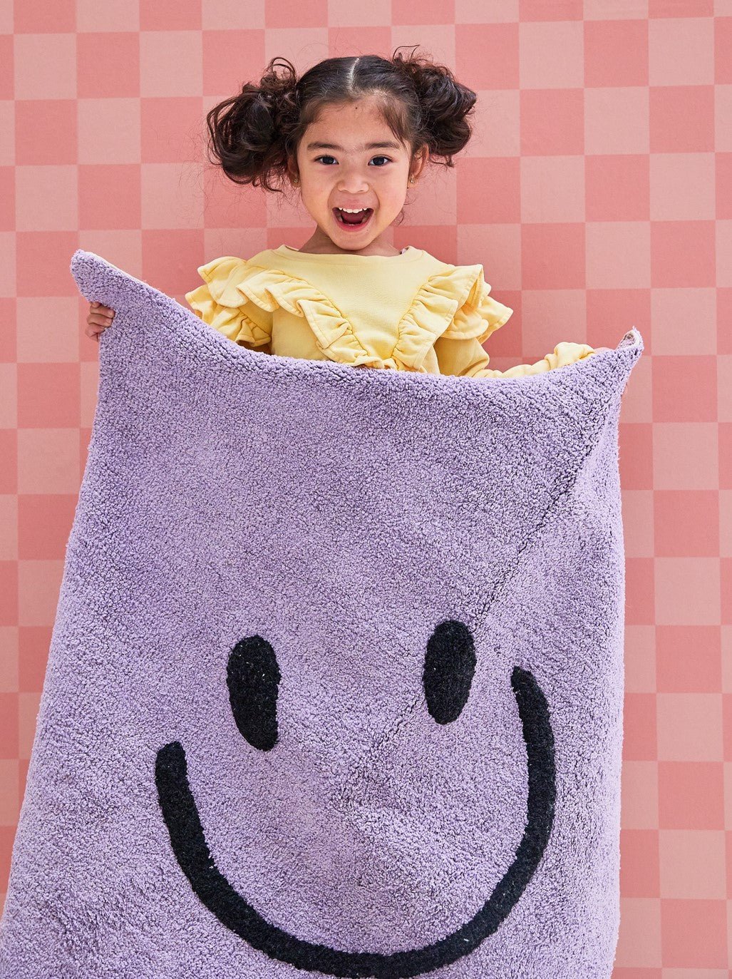 Vloerkleed Kinderkamer Sunny - Paars - Ø120 cm - Tapis Petit - CloverLiving.com