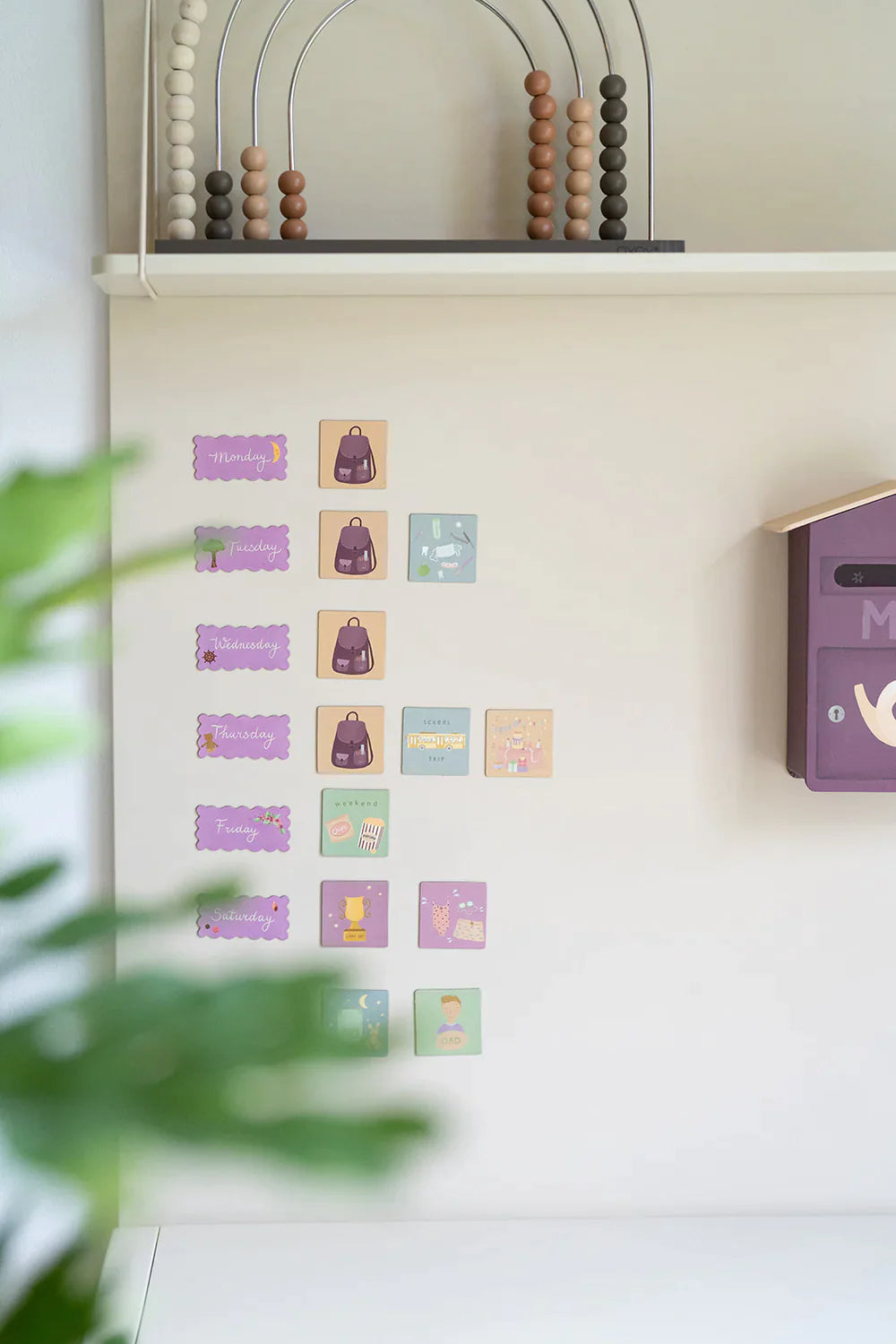 Magnetischer Wochenplaner für Kinder