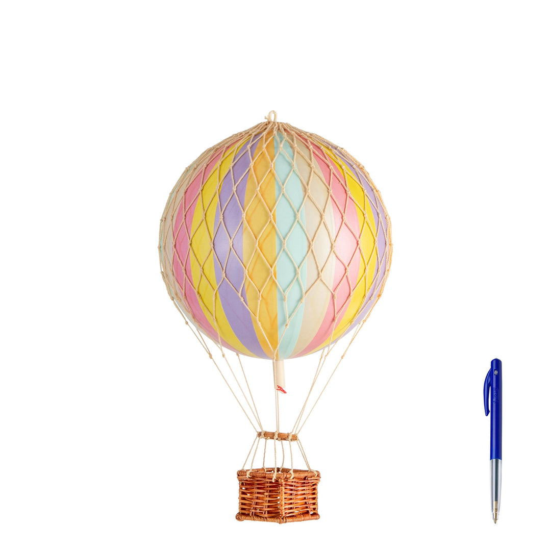 Heißluftballon Deko Reisen Leichter Regenbogen Pastell - Ø18 cm - Authentic Models - CloverLiving.COM