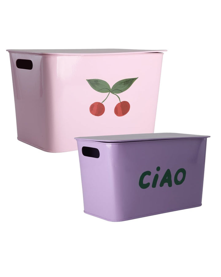 Metall-Aufbewahrungsboxen – Mehrfarbig – Set mit 2 – Rice - CloverLiving.COM