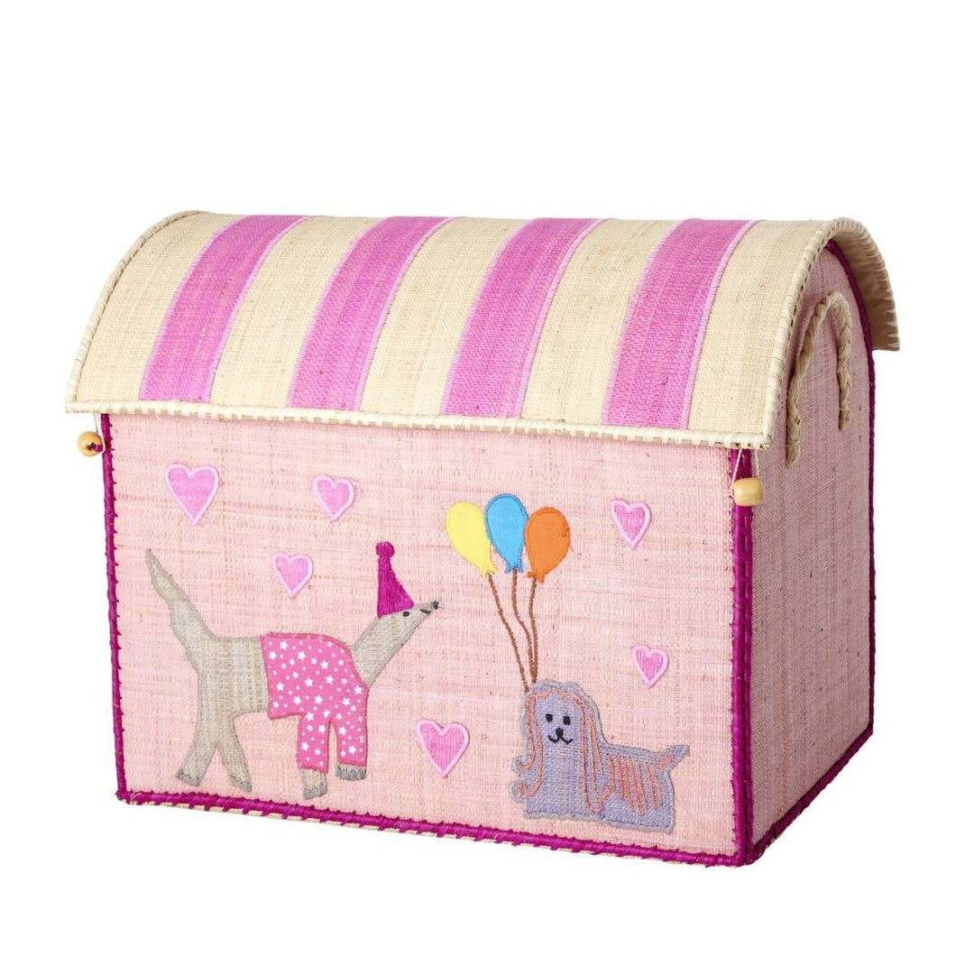 Aufbewahrungskorb - Themenparty Tier - Rosa - Medium - Rice - CloverLiving.COM