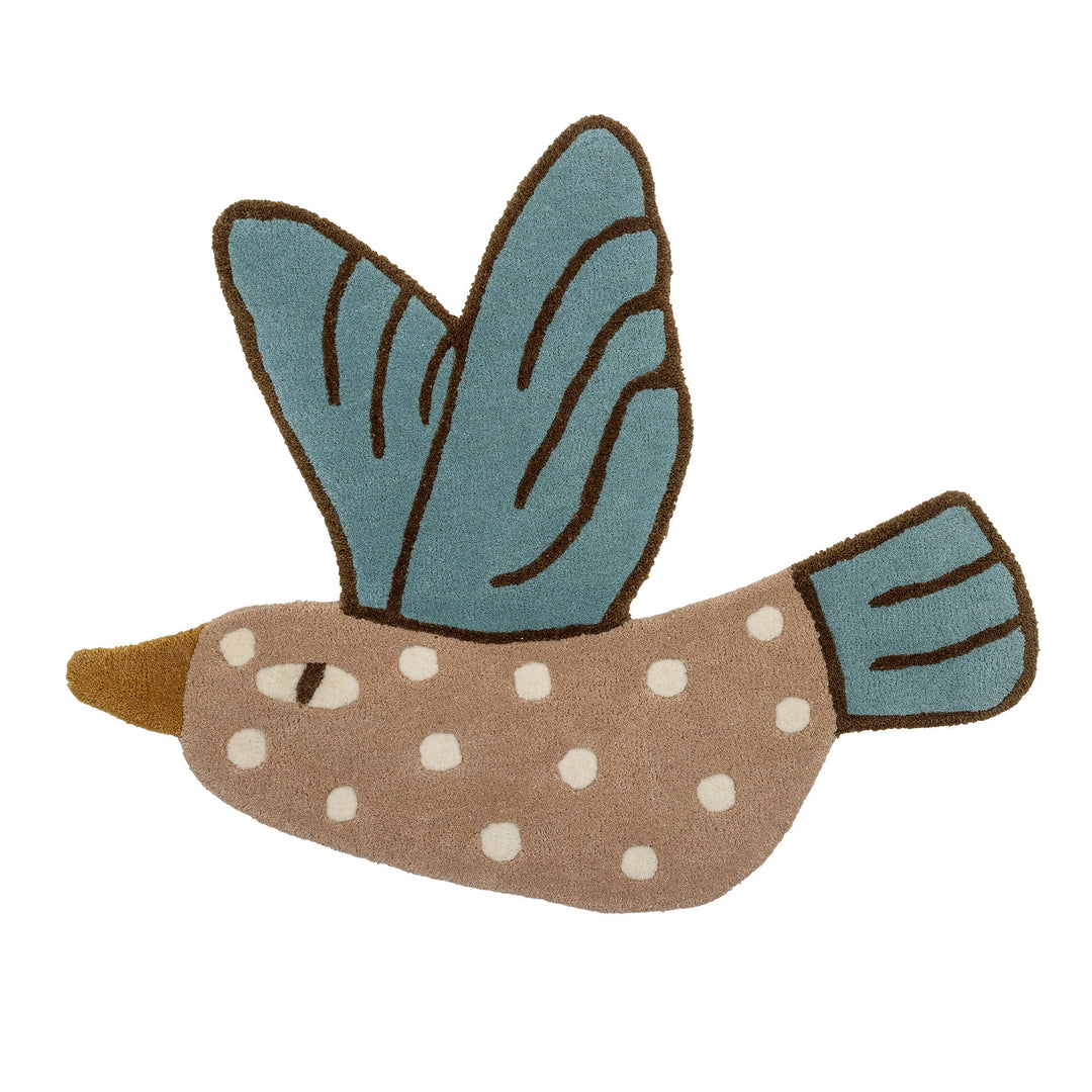 Kinderzimmerteppich Blue Jay Bird - 70 x 84 cm - Bloomingville - CloverLiving.COM