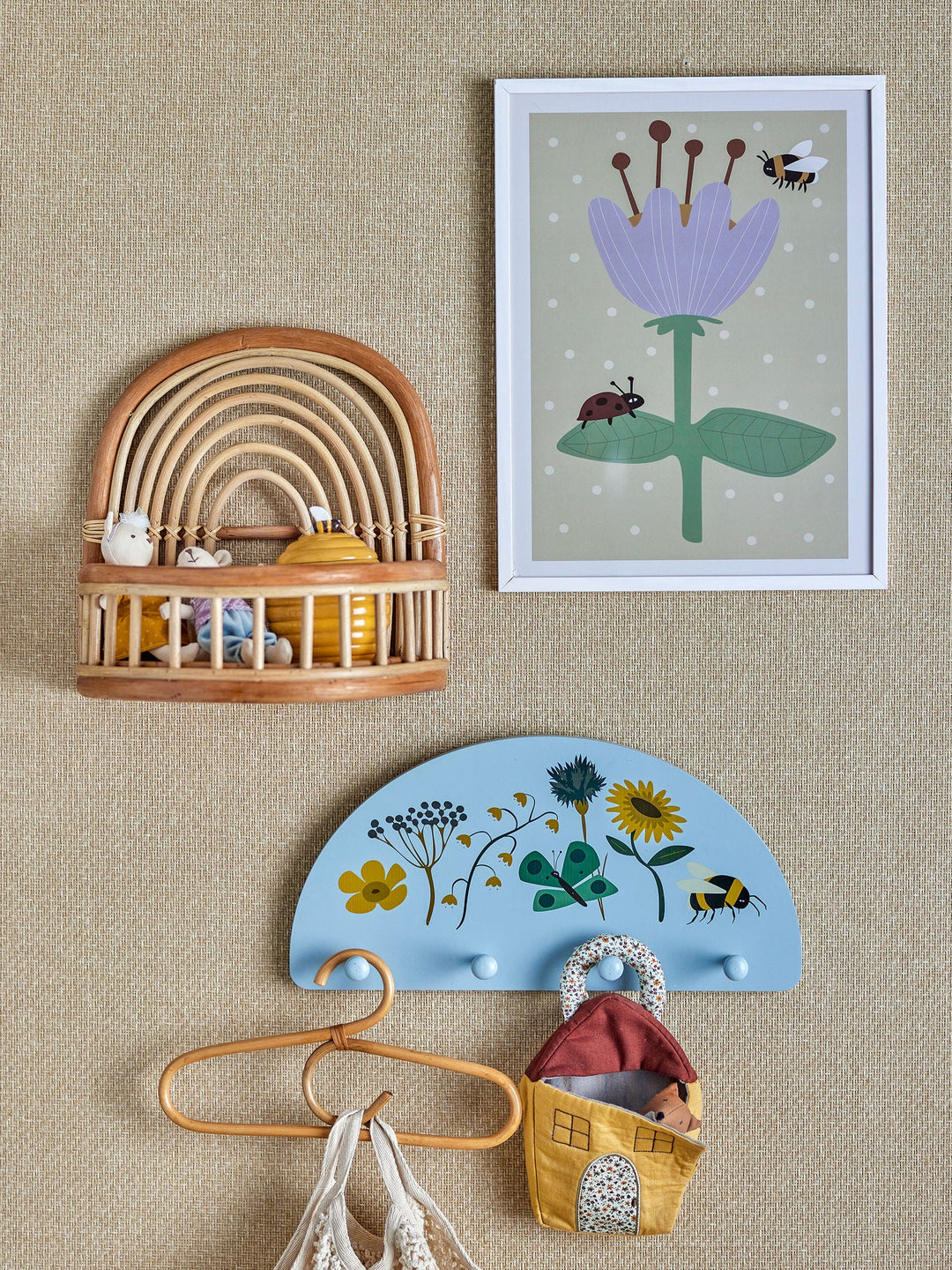 Wandregal Preet – Rattan - Bloomingville - CloverLiving.COM