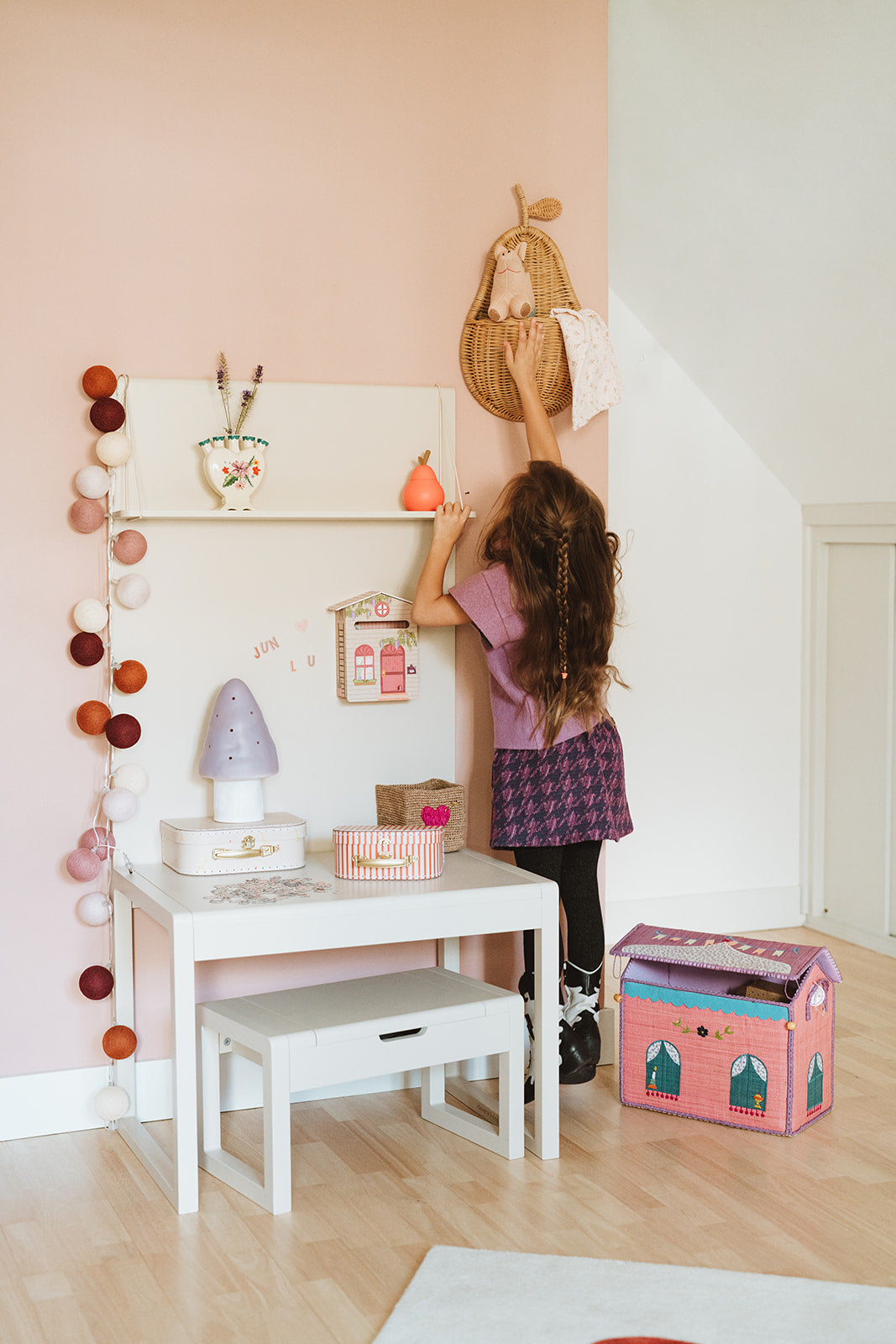 Storage Basket - Themed Castle - Pink - Small