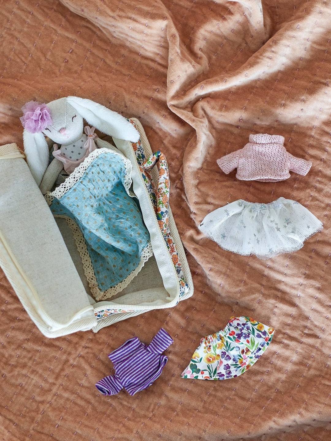 Dress-up doll Milly with suitcase - Bloomingville - CloverLiving.com