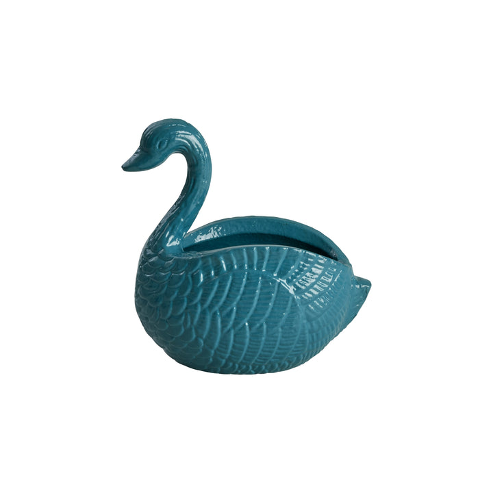 Flower Pot Swan - Green - Small