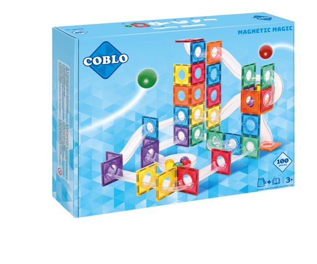 Classic Magnetic Marble Run – 100 parts - Coblo - CloverLiving.com