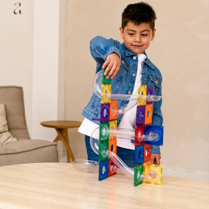 Classic Magnetic Marble Run – 100 parts - Coblo - CloverLiving.com