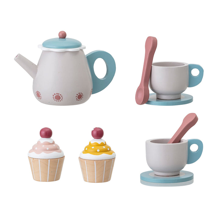 Gentrim Toy Tea Set - Wood - Bloomingville - CloverLiving.com