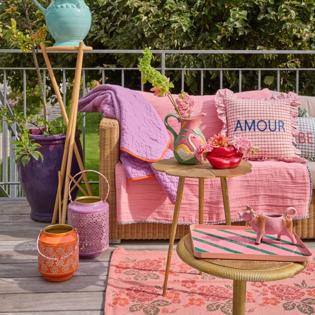 Cushion Amour – Purple – 40 x 40 cm - Rice - CloverLiving.com