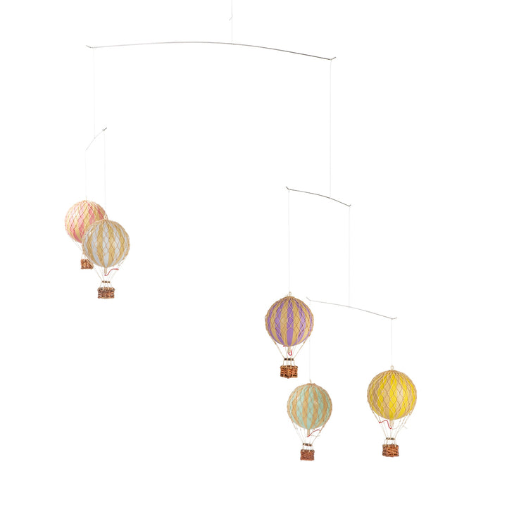 Hot Air Balloon Decoration Flying the Skies Mobile - Pastel - Authentic Models - CloverLiving.com