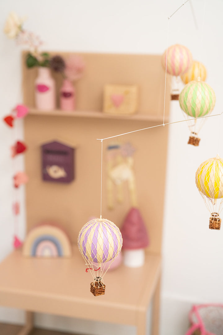 Hot Air Balloon Decoration Flying the Skies Mobile - Pastel