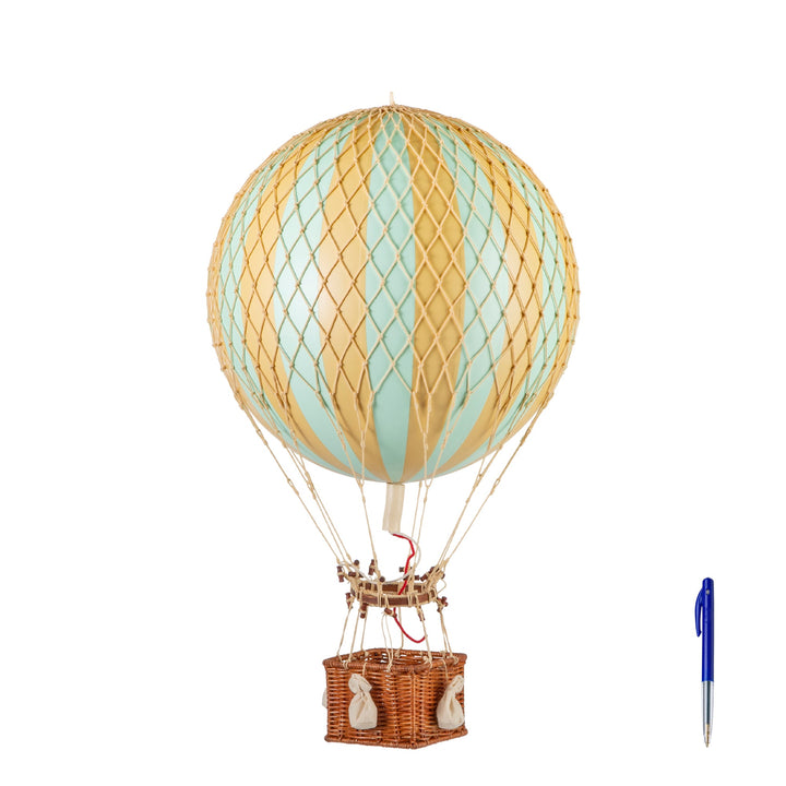 Hot Air Balloon Decoration Royal Aero Mint - Ø32 cm - Authentic Models - CloverLiving.com