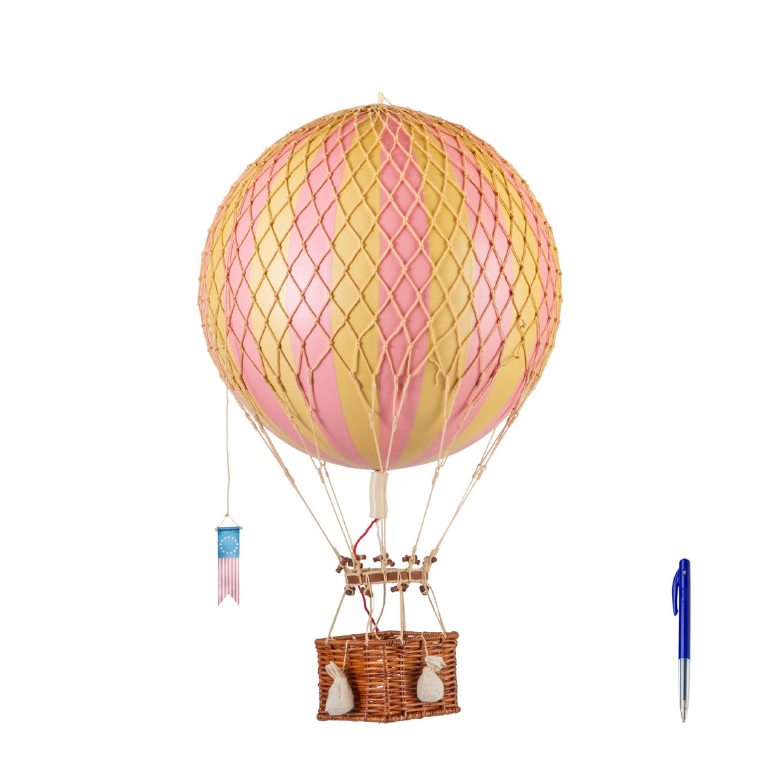 Hot Air Balloon Decoration Royal Aero Pink - Ø32 cm - Authentic Models - CloverLiving.com