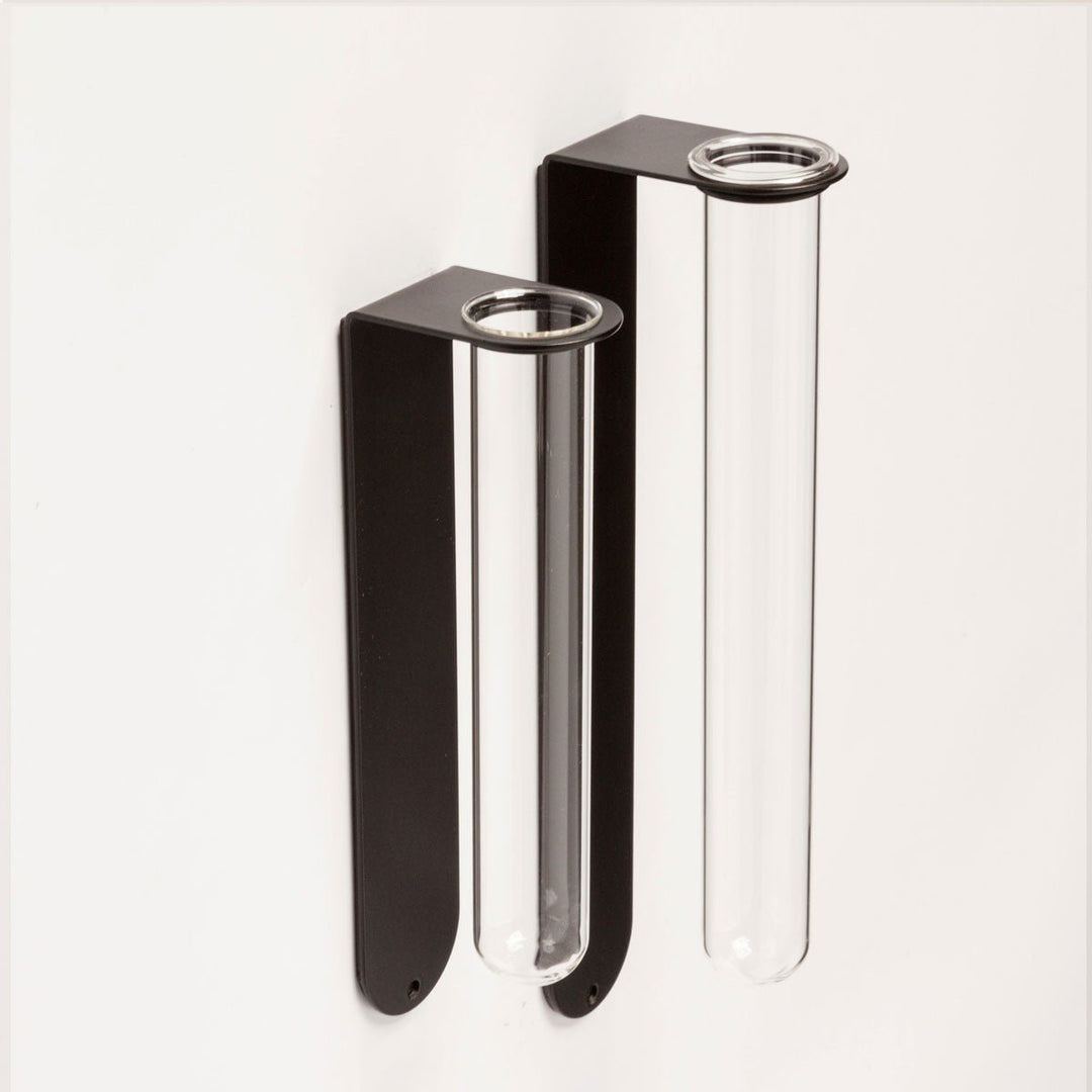Magnetic flower vase glass - black - small - Groovy Magnets - CloverLiving.com