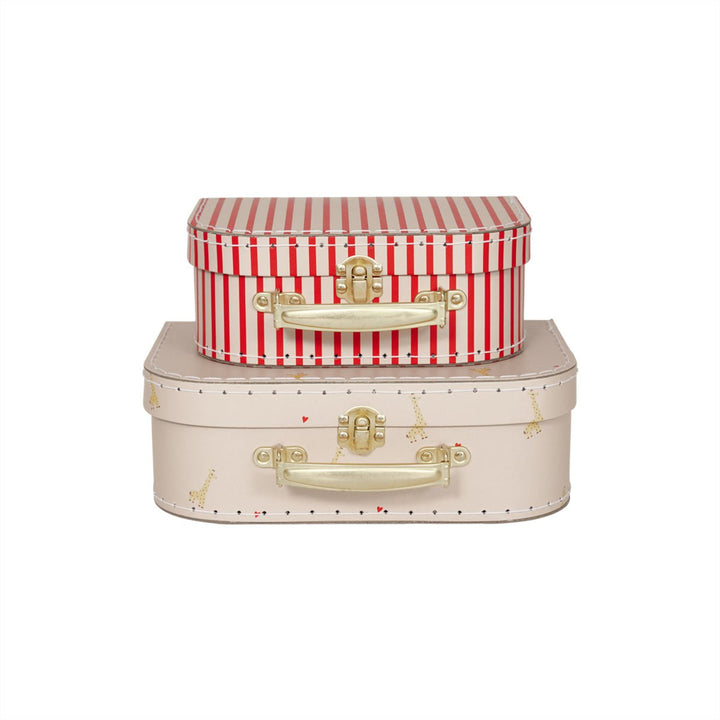 Storage Mini Suitcase - Giraffe & Stripe - Set of 2 - Oyoy - CloverLiving.com