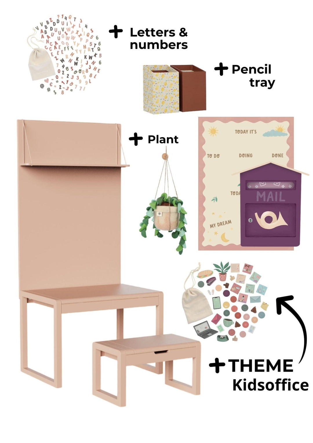Package 3 - Pippa Peach -Office- Clover Living - CloverLiving.com