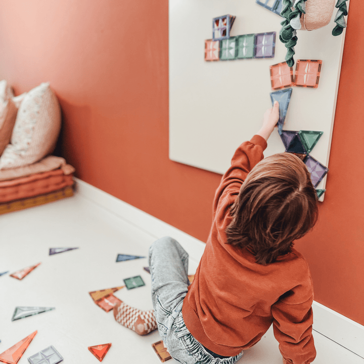 Pastel Magnetic Building Blocks – 100 pieces - Coblo - CloverLiving.com