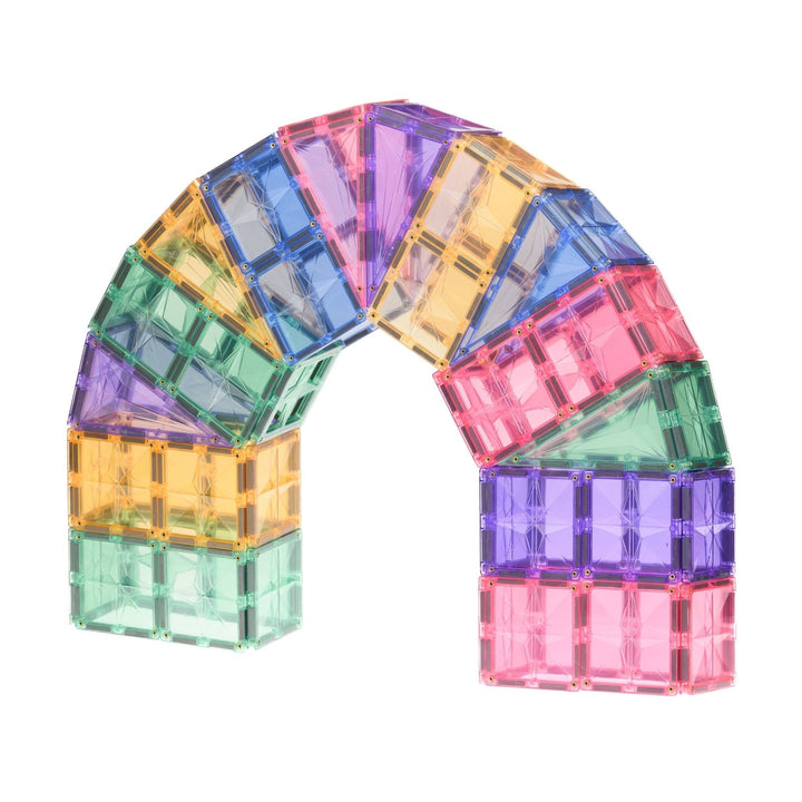 Pastel Magnetic Building Blocks – 100 pieces - Coblo - CloverLiving.com