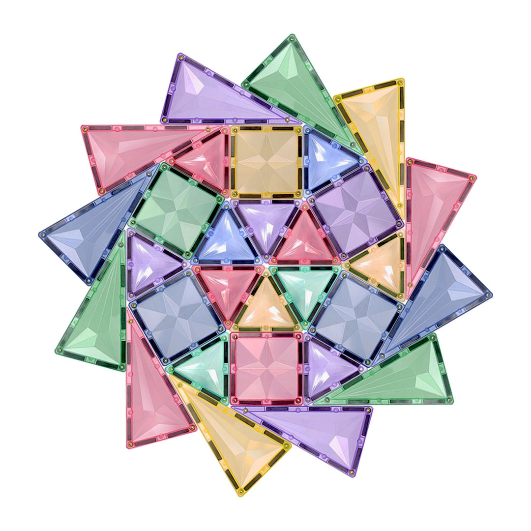 Pastel Magnetic Building Blocks – 100 pieces - Coblo - CloverLiving.com