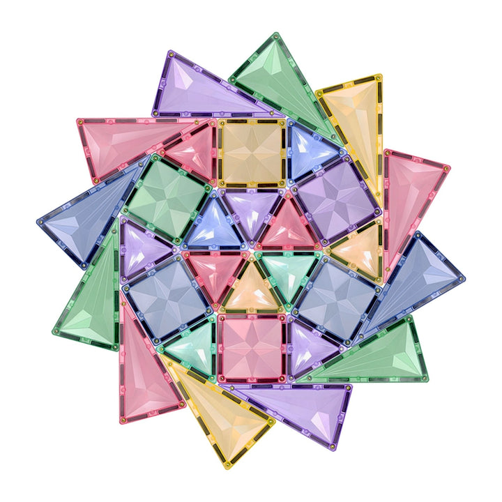Pastel Magnetic Building Blocks – 100 pieces - Coblo - CloverLiving.com