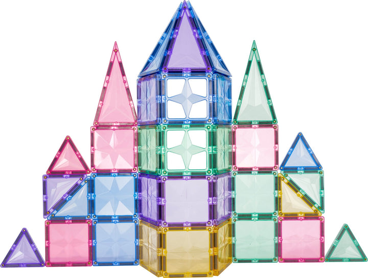 Pastel Magnetic Building Blocks – 35 pieces - Coblo - CloverLiving.com