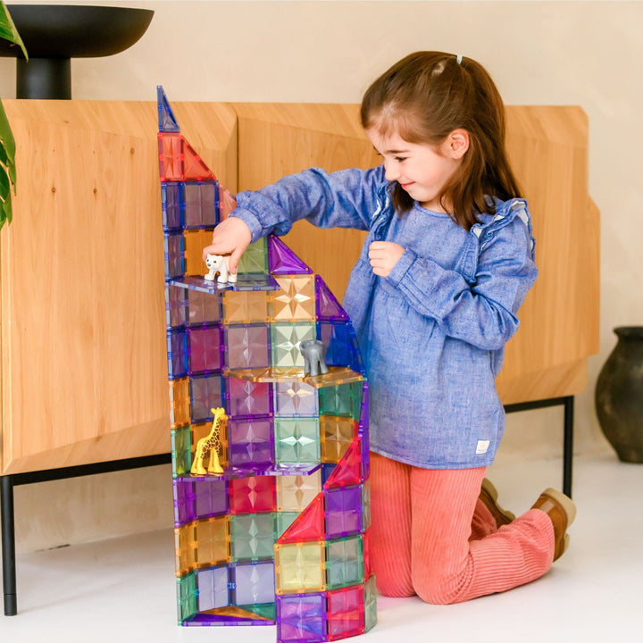 Pastel Magnetic Building Blocks – 35 pieces - Coblo - CloverLiving.com