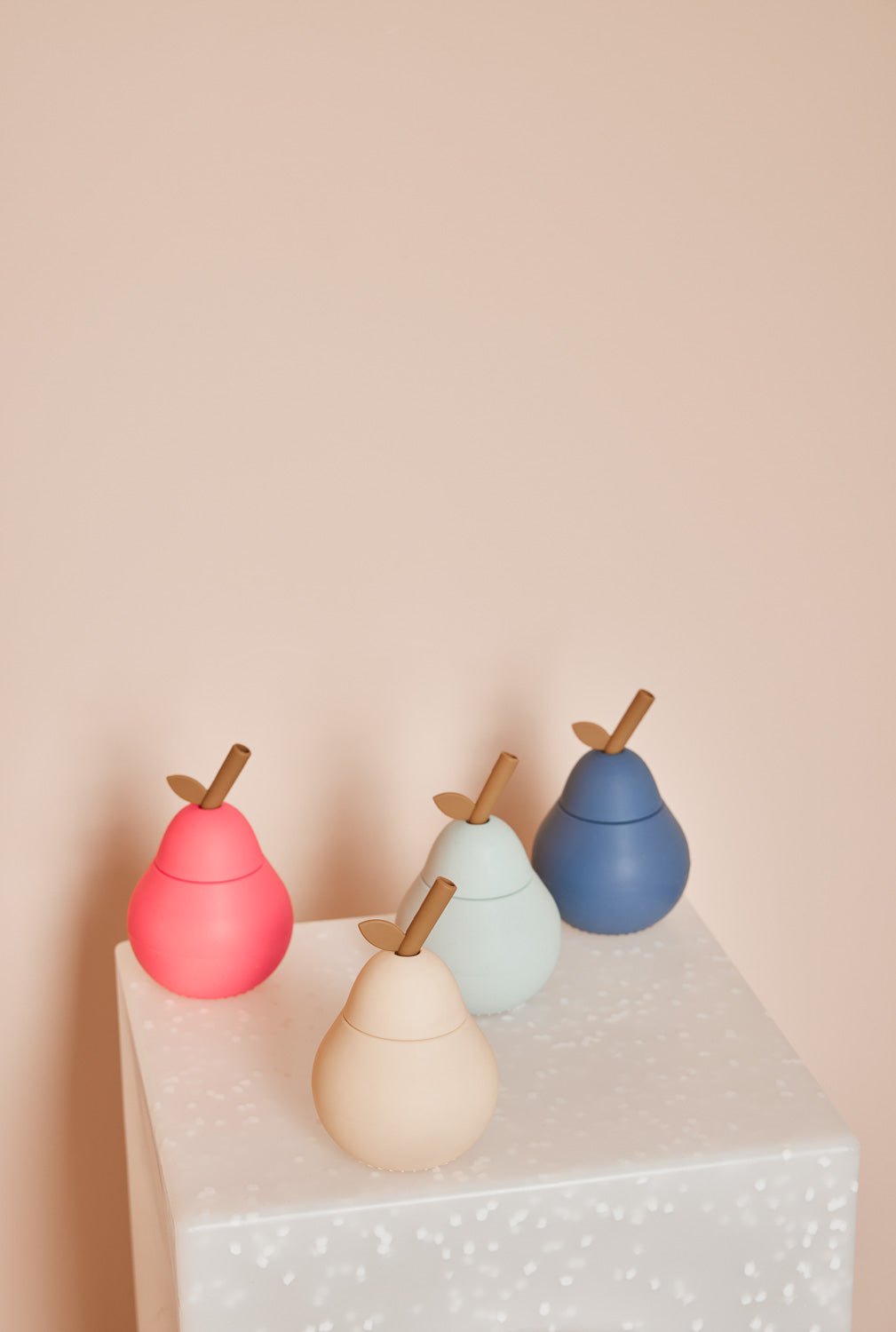 Pear Cup - Children's Drinking Cup with Straw - Silicone - Oyoy - CloverLiving.com