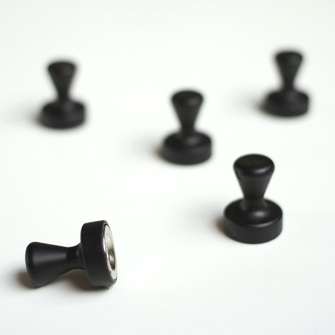 Pawn magnets - black - 5 pieces - Groovy Magnets - CloverLiving.com