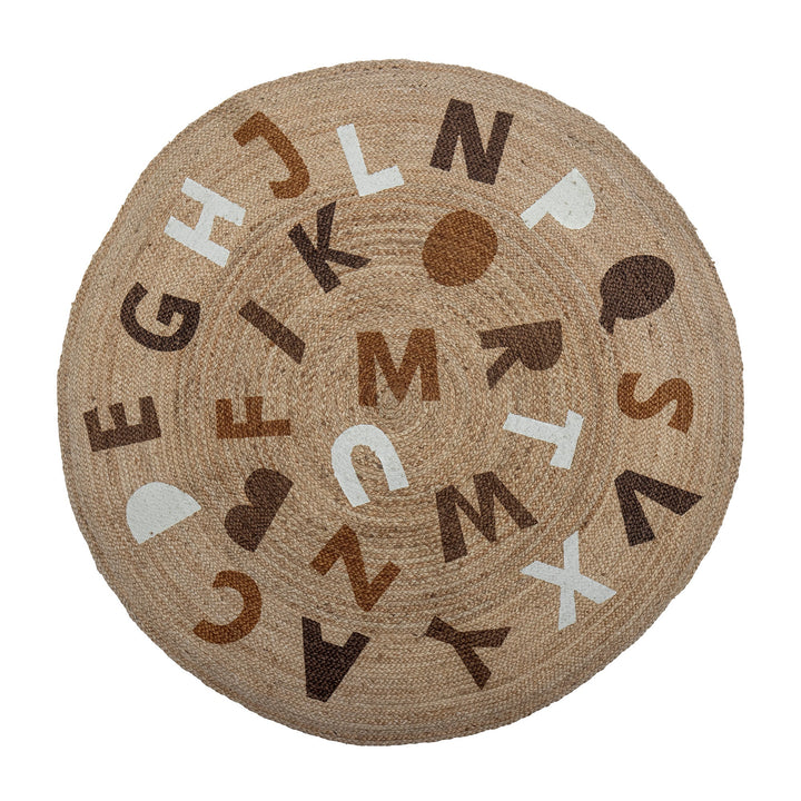 Round Rug Dinne - Jute - Ø 130 cm - Bloomingville - CloverLiving.com
