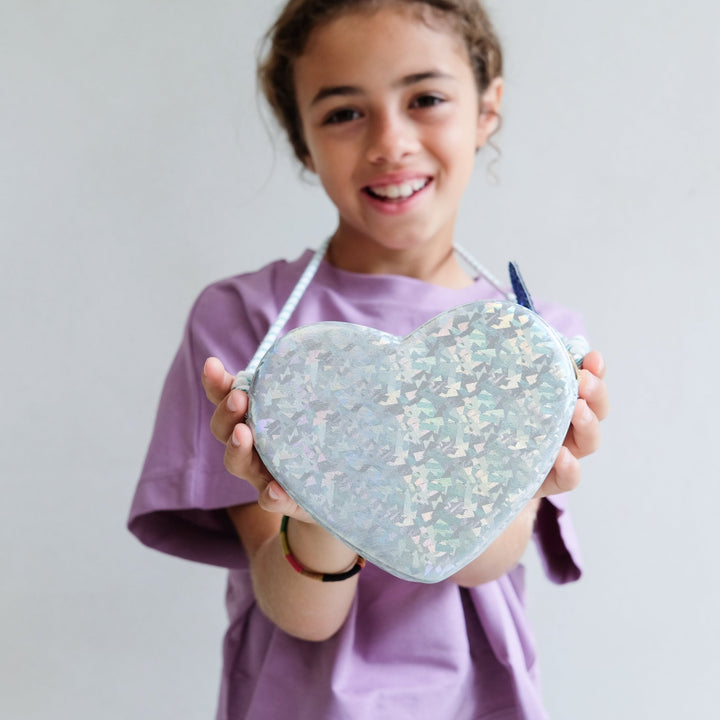 Shoulder Bag Holographic Heart - Mimi & Lula - CloverLiving.com