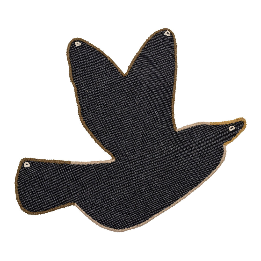 Children's Room Rug Blue Jay Bird - 70 x 84 cm - Bloomingville - CloverLiving.com