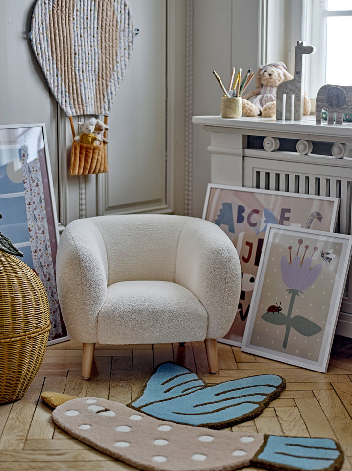 Children's Room Rug Blue Jay Bird - 70 x 84 cm - Bloomingville - CloverLiving.com