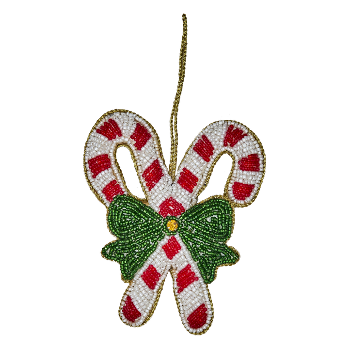 Candy Cane Bead Christmas Decorations