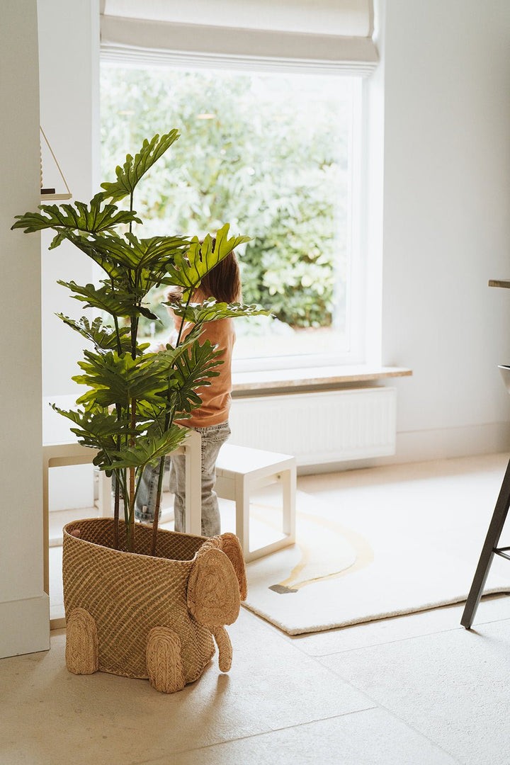 Panier de rangement Eléphant - Jonc de mer - Grand - Rice - CloverLiving.Com