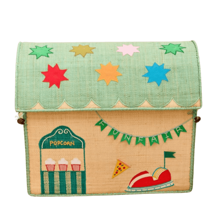 Panier de rangement - Thème Fête foraine - Naturel - Moyen - Rice - CloverLiving.Com