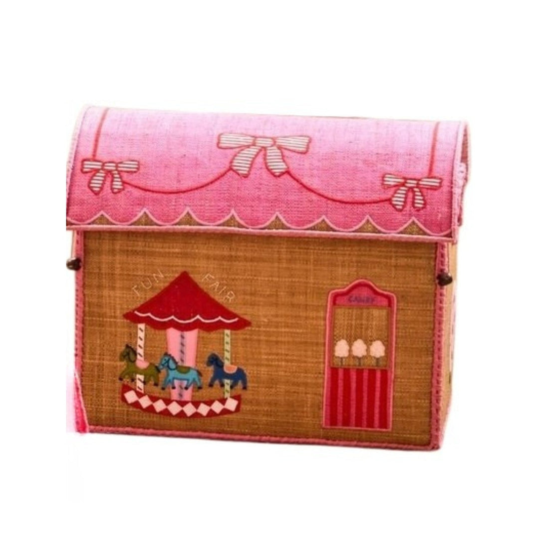Panier de rangement - Fête foraine thématique - Thé - Moyen - Rice - CloverLiving.com
