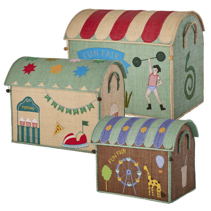Panier de rangement - Thème Fête foraine - Thé - Petit - Rice - CloverLiving.Com