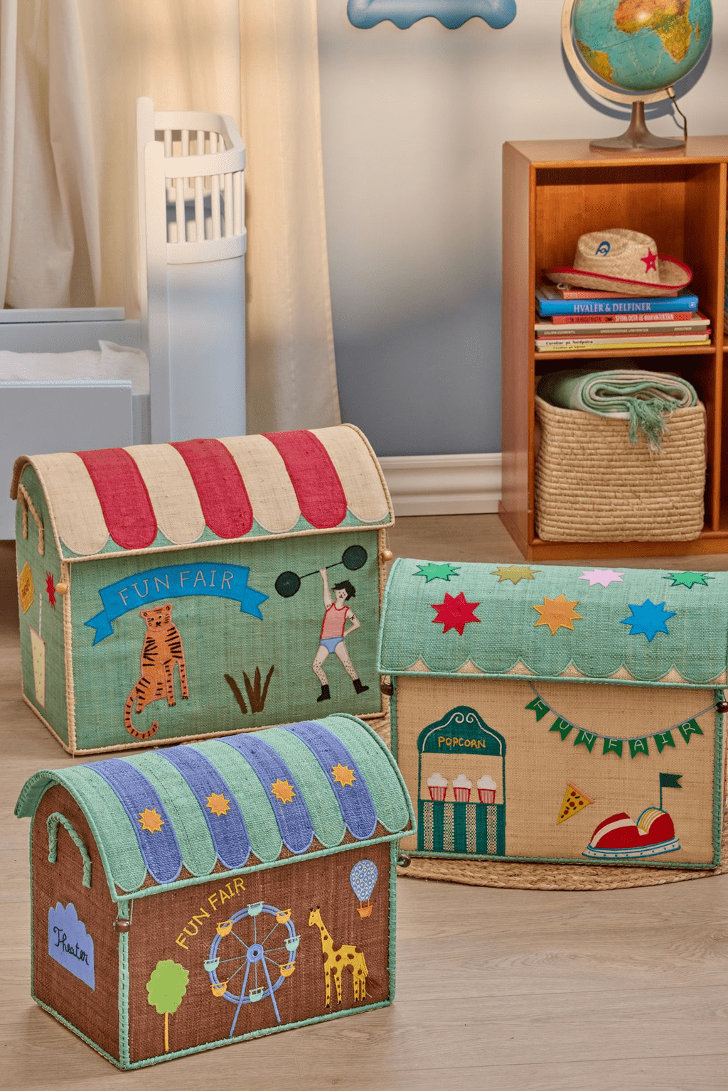 Panier de rangement - Thème Fête foraine - Thé - Petit - Rice - CloverLiving.Com