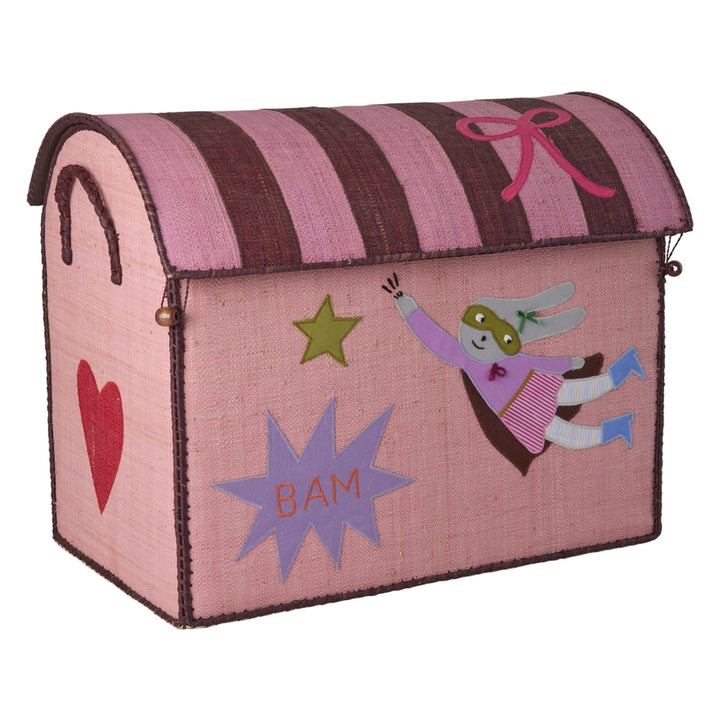 Panier de rangement - Héros du thème - Rose - Grand