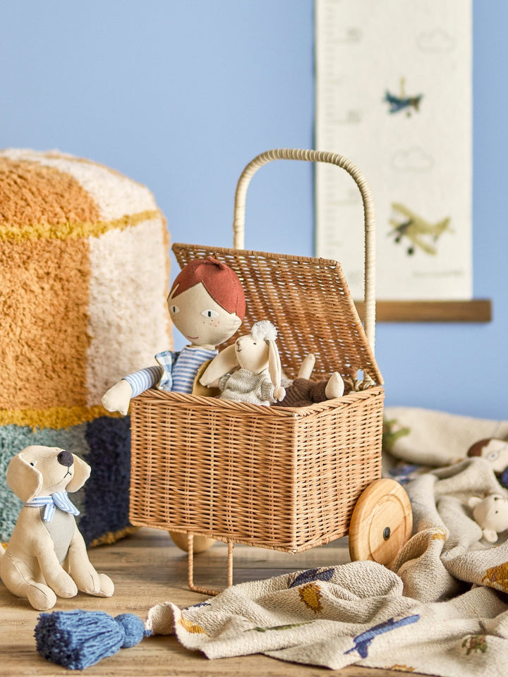 Panier de rangement Trolley Penne - Rotin - Bloomingville - CloverLiving.Com