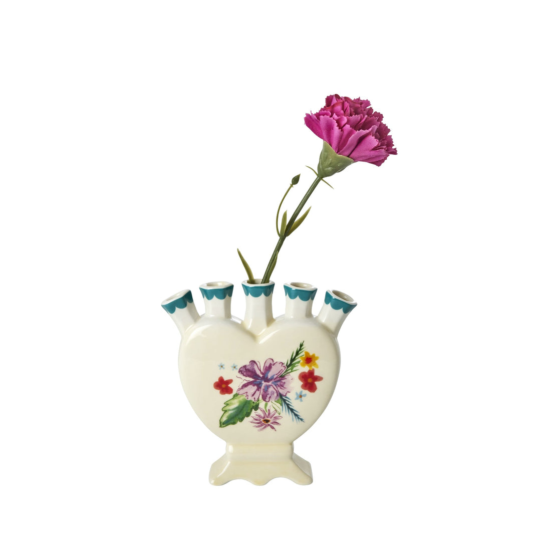 Vase à doigts en céramique - Blanc - Rice - CloverLiving.Com
