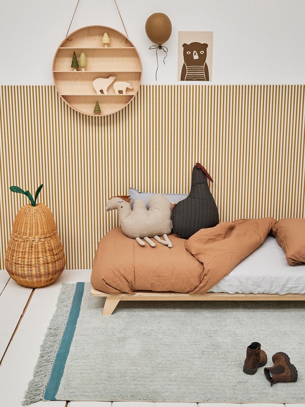 Tapis Chambre d’Enfant Bleu Brumeux - Tapis Petit - CloverLiving.Com